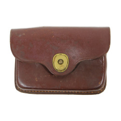 Pouch, First-Aid, Leather, J.Q.M.D., Military Police, with First-Aid Packet