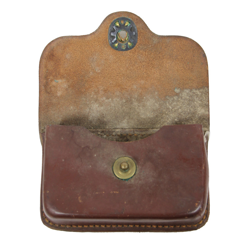 Pochette à pansement en cuir, J.Q.M.D., Military Police, avec pansement