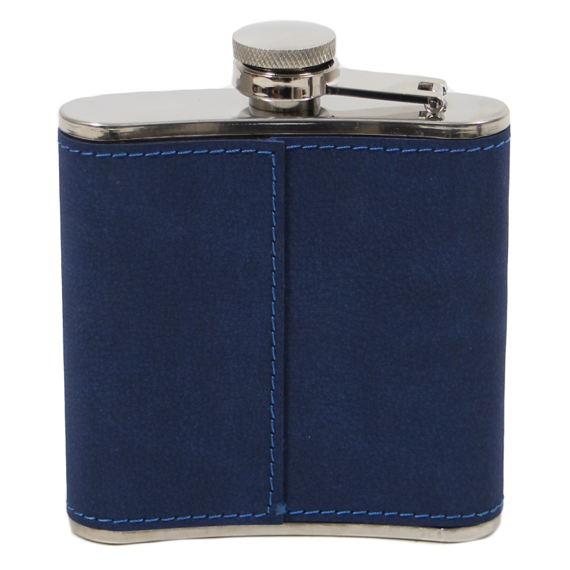 Flask, blue navy, D-Day Experience, Leather