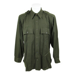Shirt, Wool, Elastique, Officer's, Chocolate, 16 ½ x 35