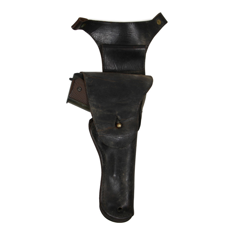Holster ceinturon Colt .45, WARREN LEATHER GOODS CO. 1944 avec passant en cuir