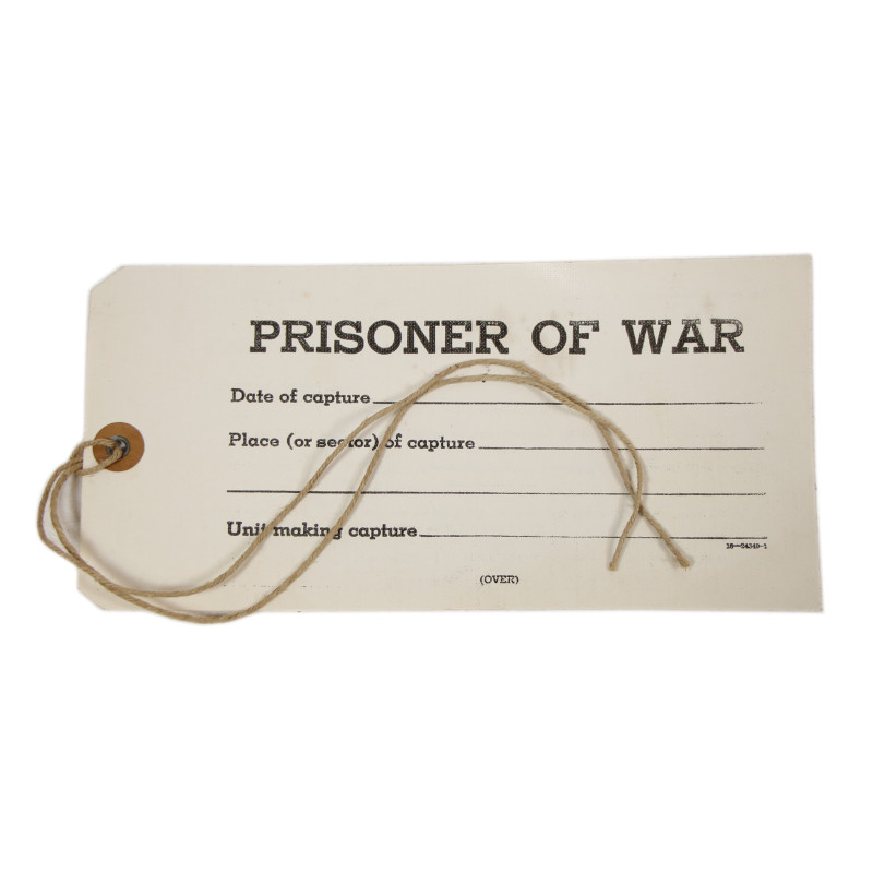 Etiquette US de prisonnier de guerre, 1942