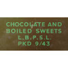 Tin, Chocolate & Boiled Sweets, British, September 1943