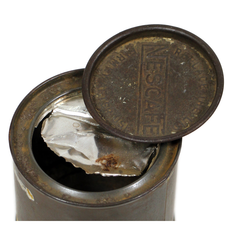 Boîte de café soluble, NESCAFÉ, ration Ten-in-One, vide