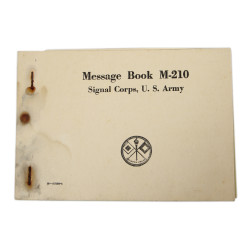 Message Book, M-210, Signal Corps, US Army, 1942