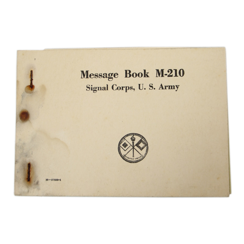 Message Book, M-210, Signal Corps, US Army, 1942