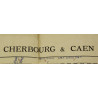 Carte de Normandie, Cherbourg & Caen, 1943