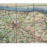 Carte de Normandie, Cherbourg & Caen, 1943
