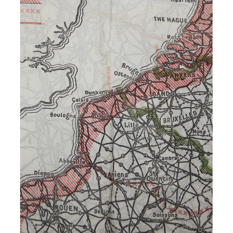 Carte d'évasion en soie, MI 9, FRANCE