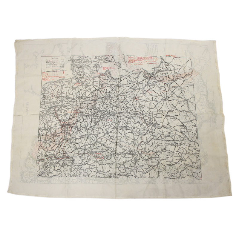 Carte d'évasion en soie, MI 9, FRANCE