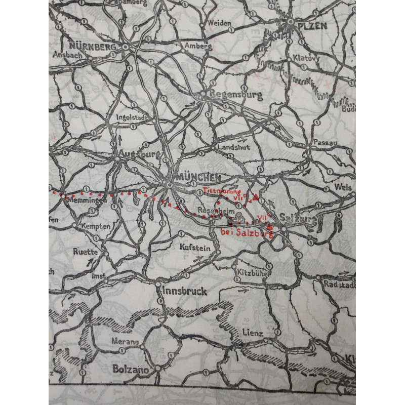Carte d'évasion en soie, MI 9, FRANCE