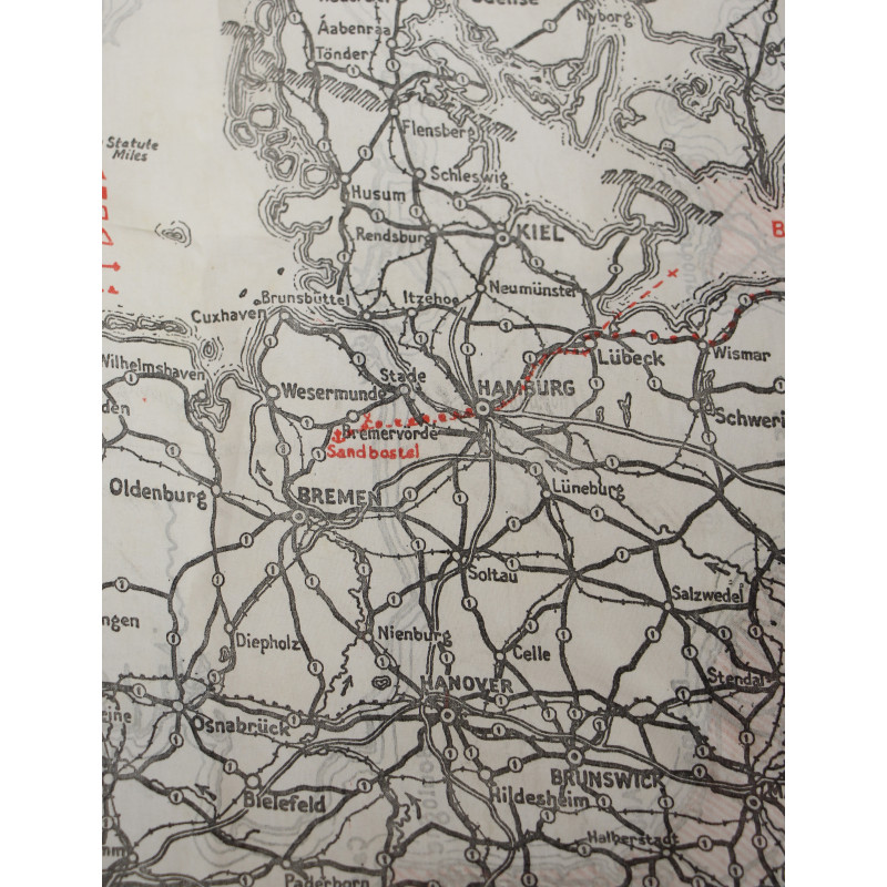Carte d'évasion en soie, MI 9, FRANCE