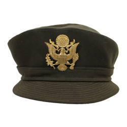 Casquette chocolat officier, US Army Nurse Corps, taille 22, Sarah T. Hopkins