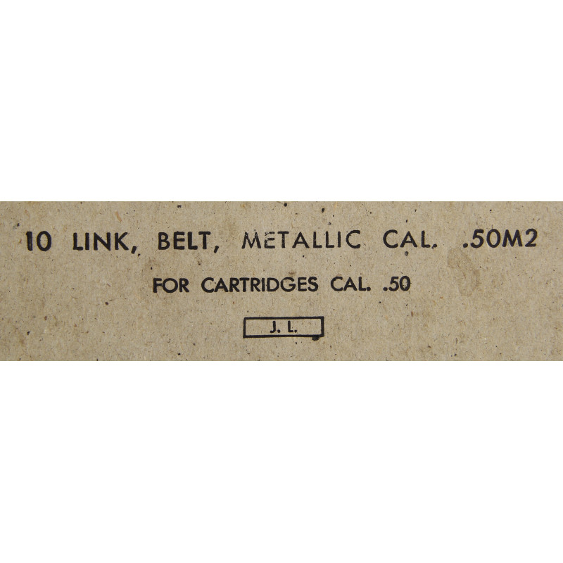 Box, 10-Link, Belt, Metallic, Caliber .50, Browning Machine Gun