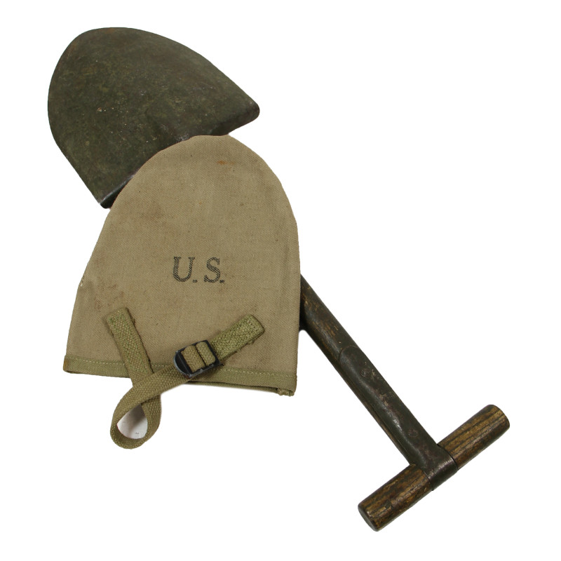 T-Shovel, M-1910, with Cover, B. B. CO. INC. 1942