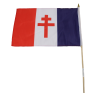 Drapeau France Libre, grand modèle (30 x 45 cm), sur bâton