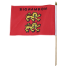 Drapeau Normandie, (15 x 23 cm), sur bâton