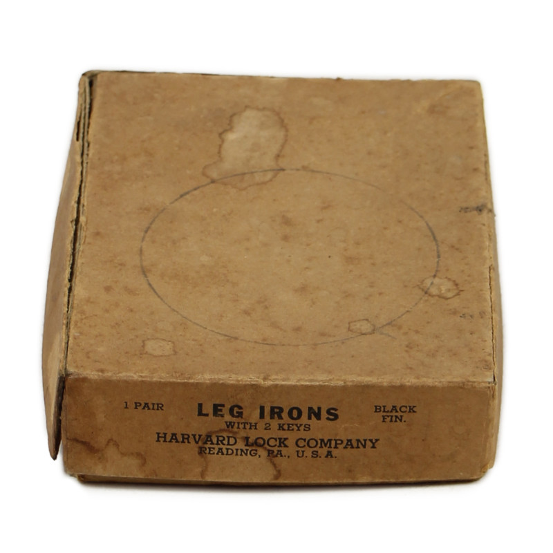 Entraves de chevilles, HARVARD LOCK COMPANY, dans leur boîte