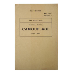 Manuel technique TM 5-267, Camouflage, Supplement 3, 1943
