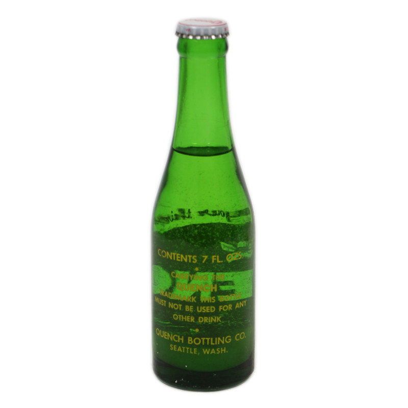 Bottle, Soda, QUENCH, full, 1945