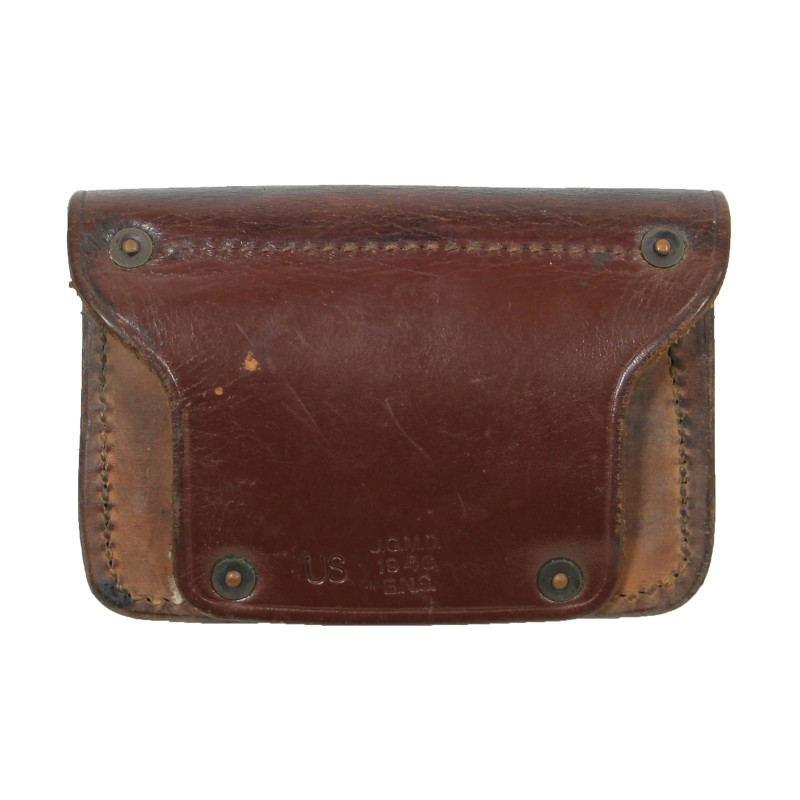 Pouch, First-Aid, Leather, J.Q.M.D., Military Police, with First-Aid Packet