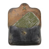 Pouch, First-Aid, Leather, J.Q.M.D., Military Police, with First-Aid Packet
