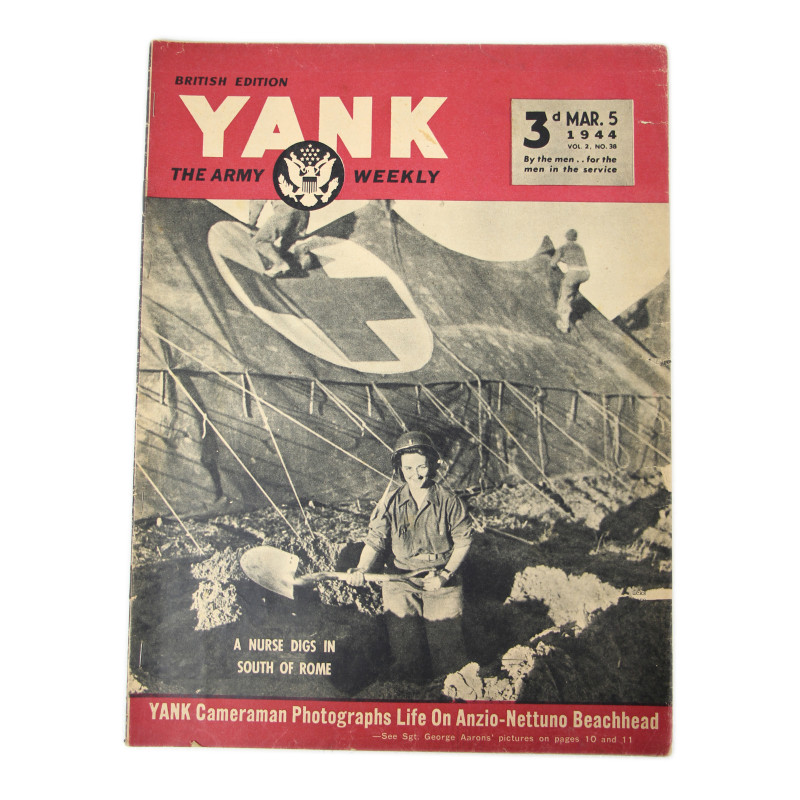 Magazine, YANK, March 5, 1944, Nurse, Anzio-Nettuno Beachhead