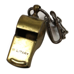 Sifflet en laiton, MILITARY, Made in U.S.A.