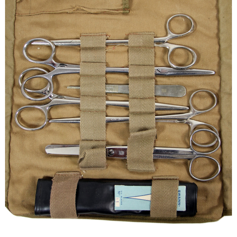 Trousse chirurgicale britannique, Instruments, Regimental, Pannier /I\, complète