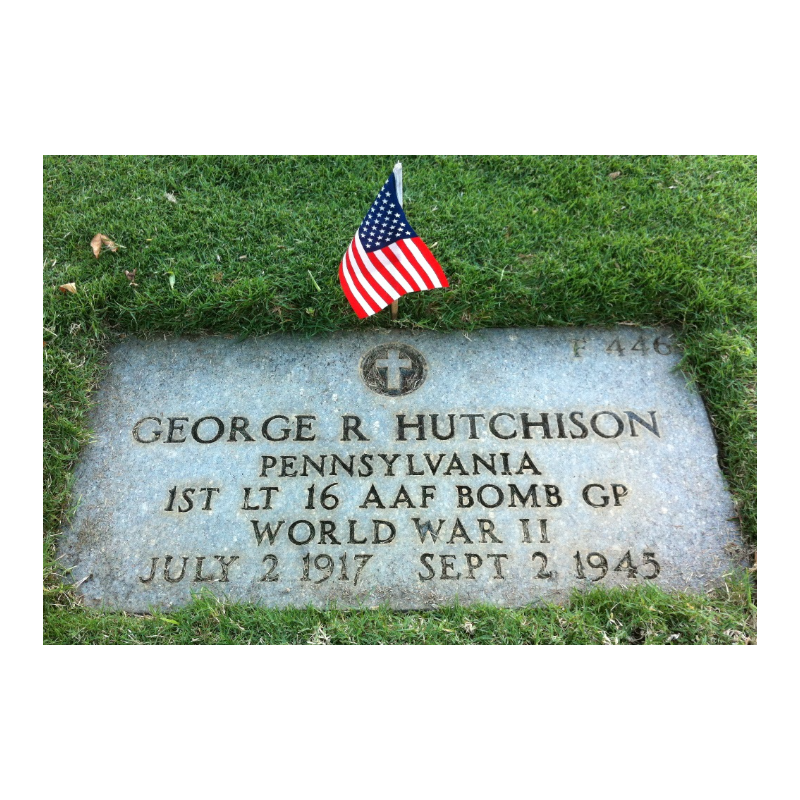 Helmet, Flying, Type A-11, 1st Lt. George Hutchison, 17th BS, 16th BG, 20th Air Force, USAAF, DNB September 2, 1945, Guam