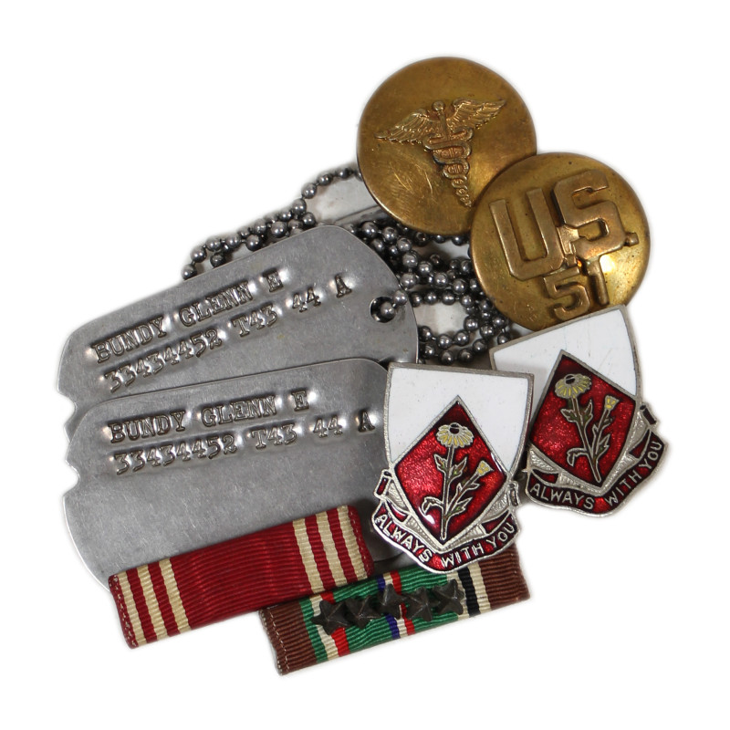 Grouping, T/5 Glenn Bundy, 51st Armored Medical Bn., 4th Armored Division, ETO