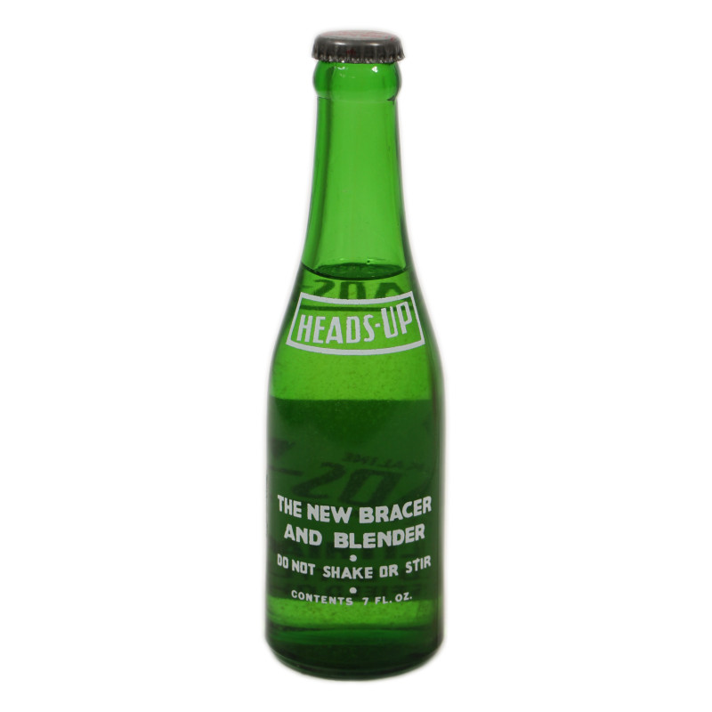 Bottle, Soda, HEADS-UP, full, 1940
