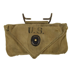 Pouch, First-Aid, M-1924, JEFF. Q.M.D. 1942, with First-Aid Packet, Carlisle, Normandy