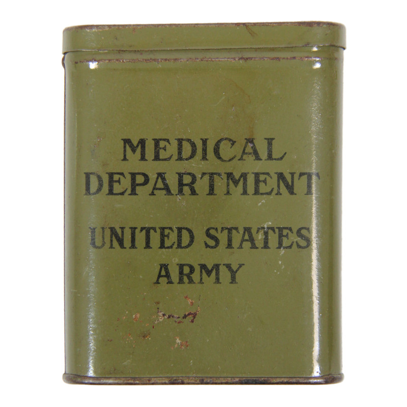 Tin, US Army, Medical Department, Iodine Swabs, Item No. 9767500