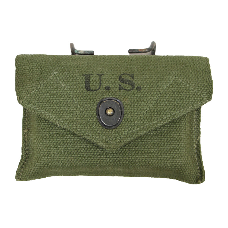 Pochette à pansement M-1942, THE AMERICAN AWNING CO. 1945, avec pansement