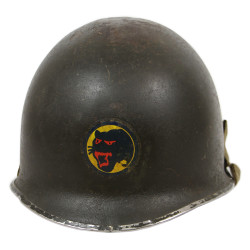 Helmet, M1, Fixed Loops, 66th Infantry Division, Firestone Liner