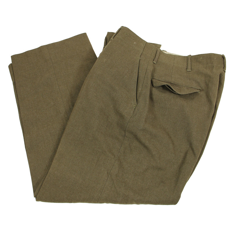 Trousers, Wool, Serge, Special, O.D., Waist 34