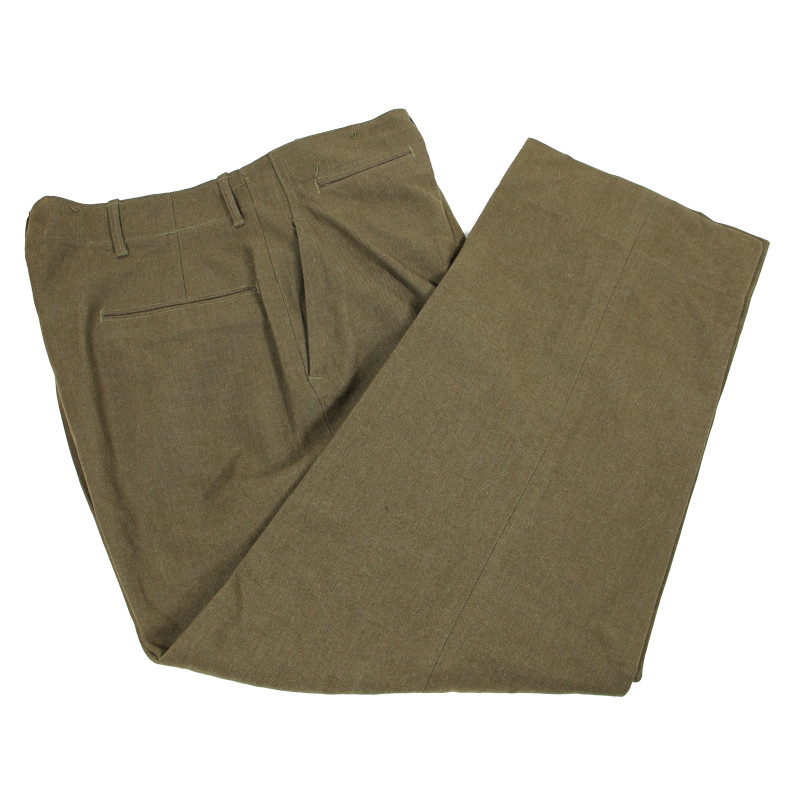 Trousers, Wool, Serge, Special, O.D., Waist 34