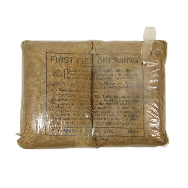 First Field Dressing, British, T.J. Smith & Nephew, LTD., Jul. 1943
