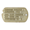 Plaque d'identité, Dog Tag, S/Sgt. William Doremus, 216th Armored Medical Bn., 16th Armored Division, ETO