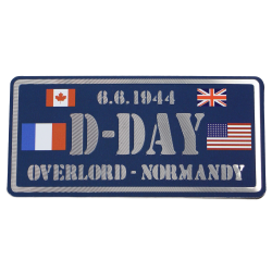 Magnet, D-Day Overlord, Licence plate, blue