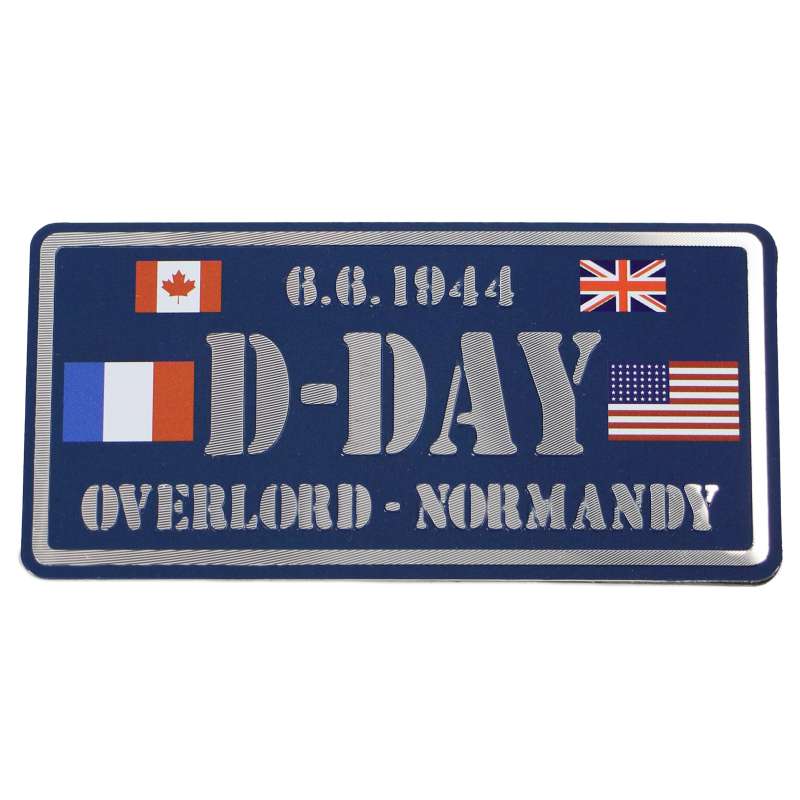 Magnet, D-Day Overlord, Licence plate, blue