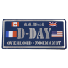Magnet, D-Day Overlord, Plaque d'immatriculation, bleu