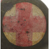 Helmet, M1, Swivel Loops, Medic, Three Red Crosses, MSA Liner, Green A Washers