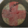 Helmet, M1, Swivel Loops, Medic, Three Red Crosses, MSA Liner, Green A Washers