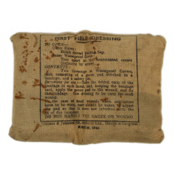 Pansement britannique, First Field Dressing, JOHNSON & JOHNSON (Gt. Britain), March 1944