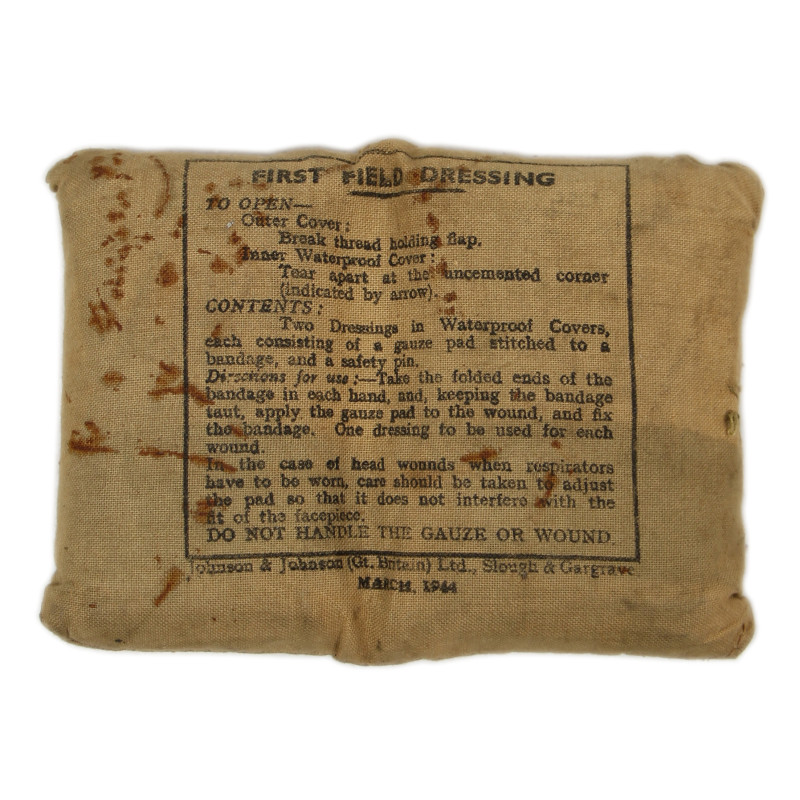 Dressing, Field, First, British, JOHNSON & JOHNSON (Gt. Britain), March 1944