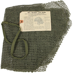 Filet de casque M1, M1943, avec élastique et instructions