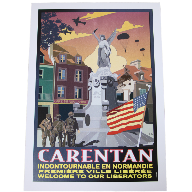 Affiche, Place de la République, Carentan