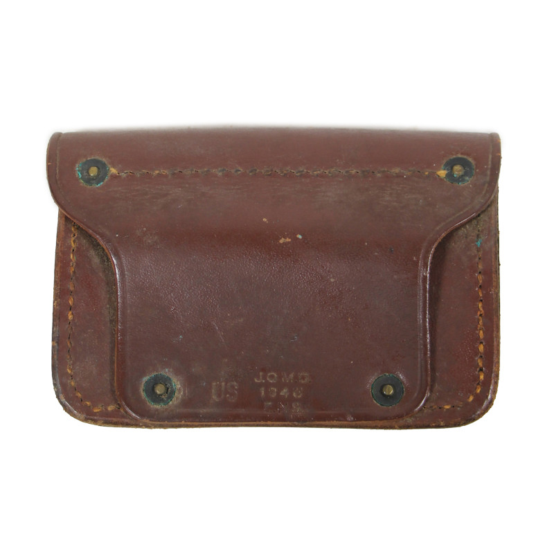 Pouch, First-Aid, Leather, J.Q.M.D., Military Police, with First-Aid Packet